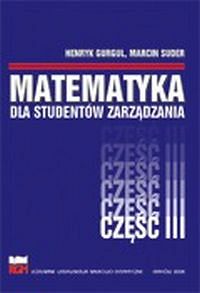 Matematyka dla studentów zarządzania. Część 3