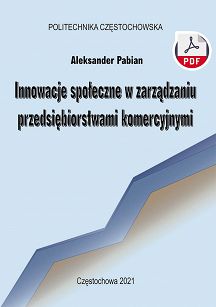 Innowacje społeczne w zarządzaniu przedsiębiorstwami komercyjnymi ebook PDF