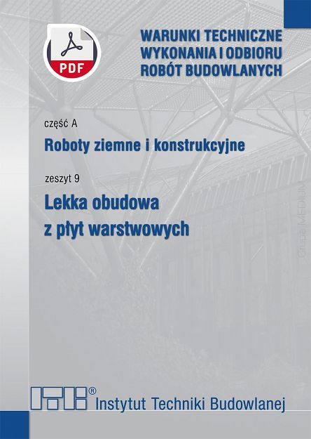 A9/2026 Część A: Roboty ziemne i konstrukcyjne, zeszyt 9: Lekka obudowa z płyt warstwowych ebook PDF