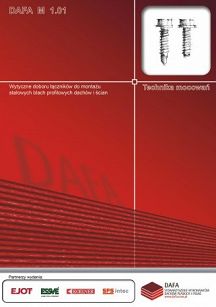 Wytyczne doboru łączników do montażu stalowych blach profilowych dachów i ścian DAFA M 1.01