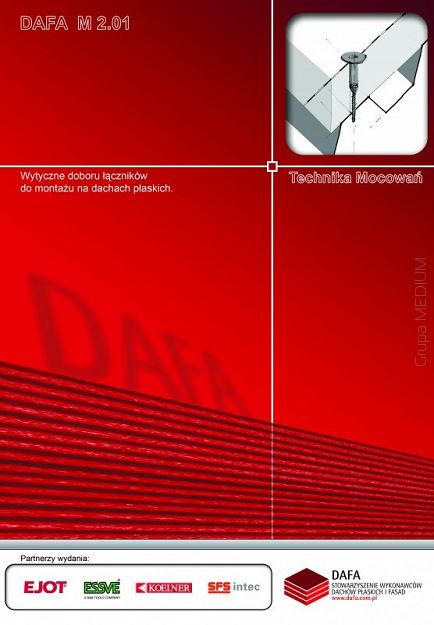 Wytyczne doboru łączników do montażu na dachach płaskich DAFA M 2.01 ebook PDF