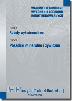B3/2023 Część B: Roboty wykończeniowe, zeszyt 3: Posadzki mineralne i żywiczne